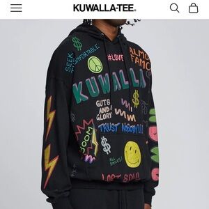 🩷WHITE Kuwalla Tee Graphic Hoodie